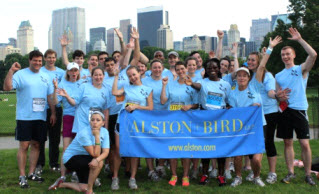 New York office employees at community service event