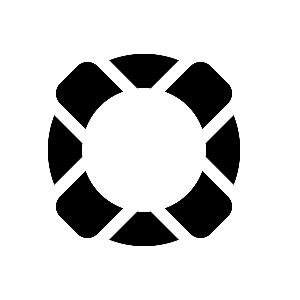 Black life preserver icon