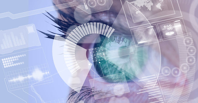 Eye with data images