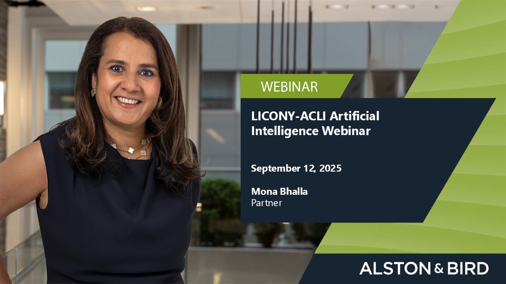 LICONY-ACLI Artificial Intelligence Webinar | News & Insights | Alston ...
