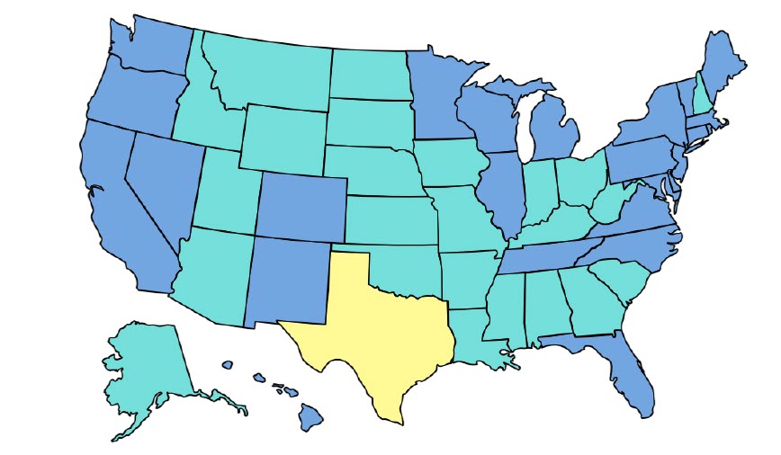 map of U.S.