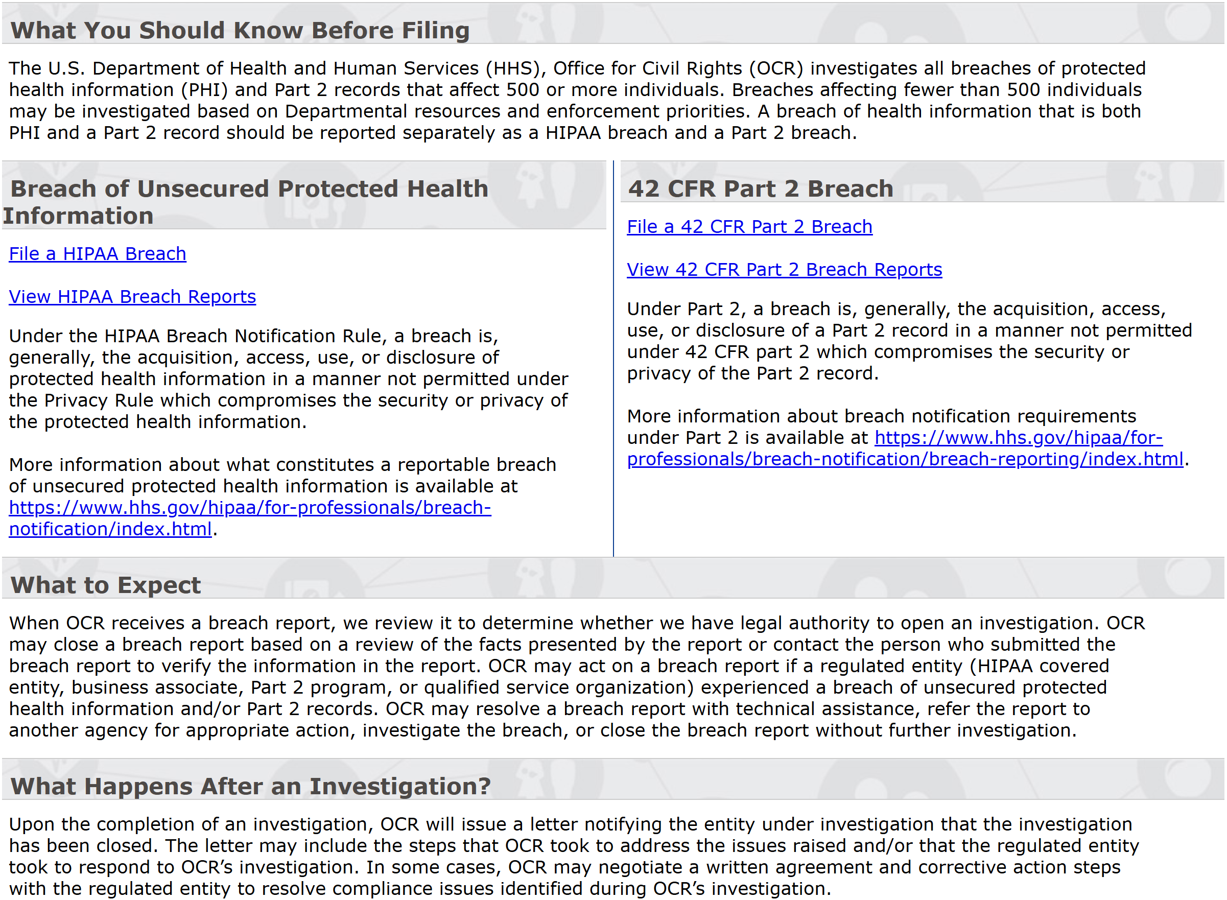 OCR Breach Notification Portal: What you should know before filing