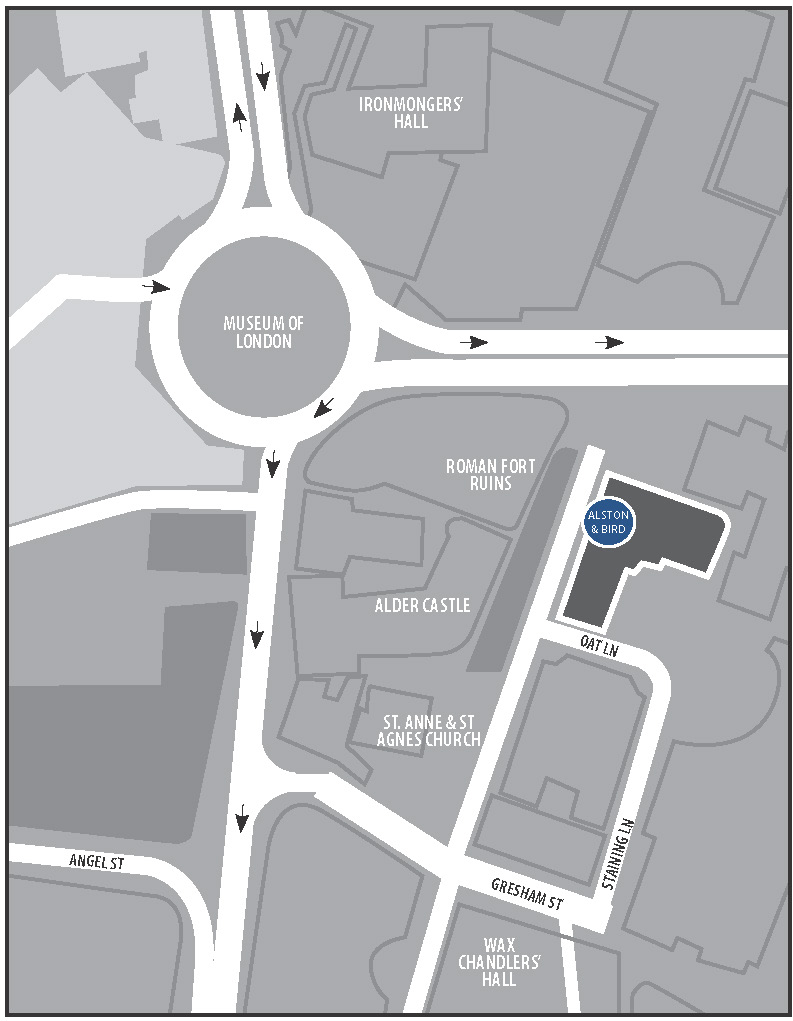 Map of London Alston & Bird Office