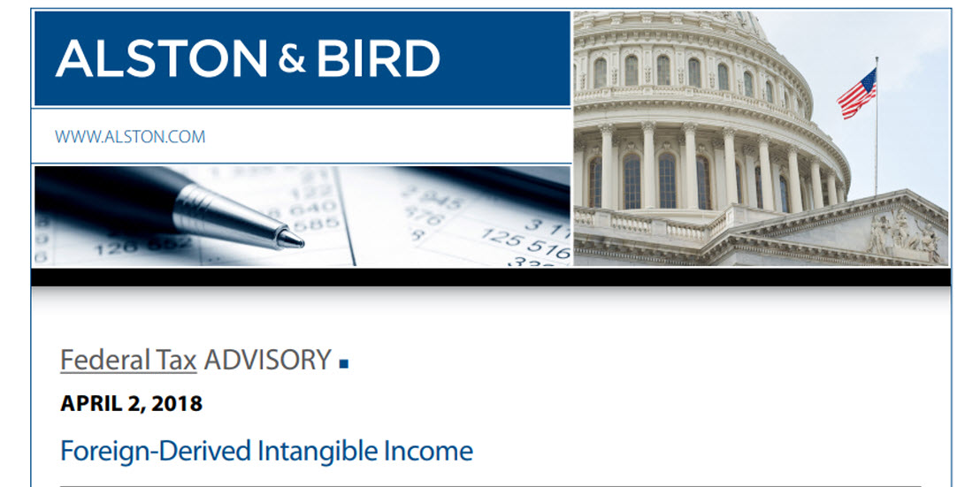 Federal Tax Advisory Foreign Derived Intangible Income News Federal tax advisory foreign derived intangible income news